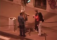 Shmara in pantyhose fucks guy with stubble in the ass