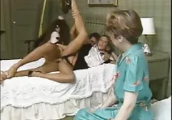 Blonde experienced orgasm sitting on a sex machine