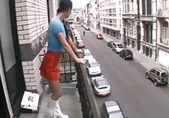 Cutie in sexy pantyhose walks on the field