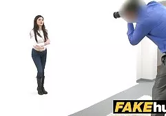 Seductive mom in a sexy suit makes her son a blowjob