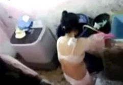 Two hot lesbians give deep blowjob to a common friend