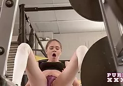 Homemade blowjob and sex on the couch with a brunette