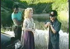 Blonde moans masturbating with vibrator