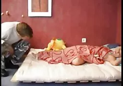 Young Russian blonde satisfies teacher for good marks.