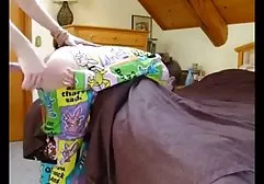 Muscular gay jerks cock on leather couch