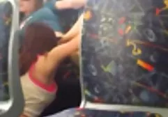 Dwarf black woman fucks with a crowd of men