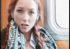 Cheeky babe with beautiful tits does blowjob