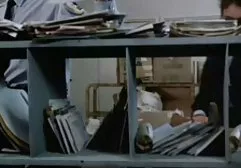 The girl plays with the huge buffers of her best friend.