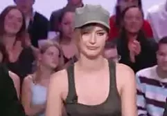 Hot old lady playing with her giant boobs