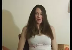 Redhead female with small tits fantasizes about gang bang