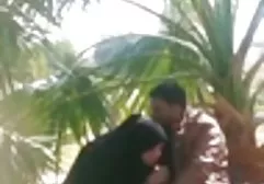 Russian babe masturbates in a tent