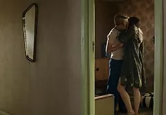 The girl in the pool is training for a long time to be under water