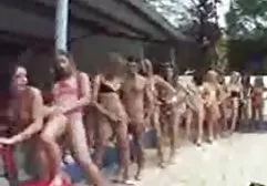 Sexy teacher in black stockings seduced her best student