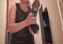 Chick in a suit fuck three men and ruthlessly pour warm sperm