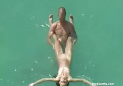 Cute transsexual persuaded girlfriend to have sex in the toilet