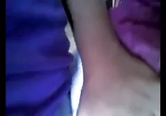 An old woman in tights jerking off her cap