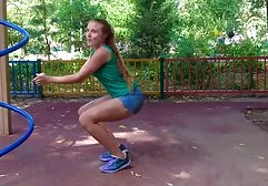 Flexible skinny Angelica fries herself with a red vibrator