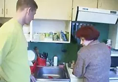 Mature dude licks babe legs