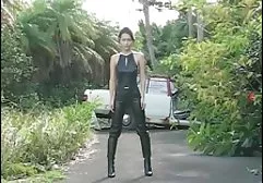 Perverts in protective suits get fucked