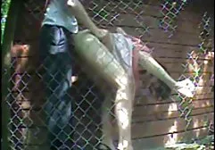 Russian babe with camel's foot caresses herself