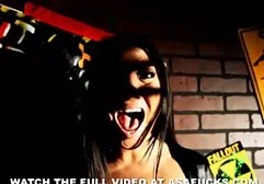 Busty babe Abigail caresses pussy