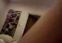 Girl with small tits shaves overgrown pussy