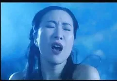 The boy slips slim blonde on his instrument