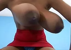 Emilia crouched to jerk in front of users of the rosettes