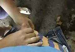 Redhead skinny girl uses a black member vibrator