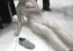 Mistress ordered a slave to kiss her feet