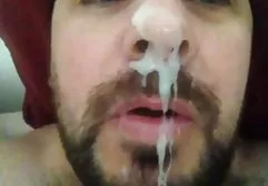 babe in oil and with red stockings riding cock in oil