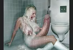 Two guys and a girl have hot sex