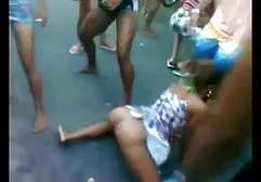 Sex machine fucks a girl hard on the steps