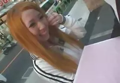 18 year old babe masturbates on the balcony of a long sex toy