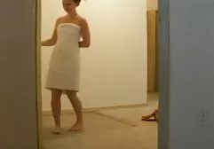 Redhead slut gives blowjob to her lover under water