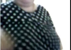 The woman pushed forward the camera front