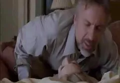 Pervert spying on fat swimmers through a hole in the wall