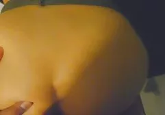 Beautiful naked girl in a scarf in the field of view of a hidden camera