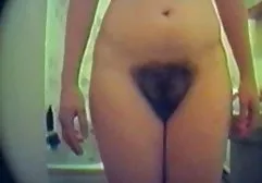 The girl swims in the pool and is very excited by this