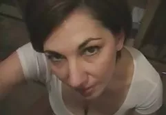 Sexy babe gets excited looking in the mirror