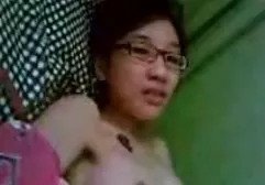 Flexible chick in tights satisfies a cute youngster