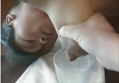 Cute girl touches her cunt