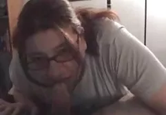 Mother in stockings moans on lover's cock