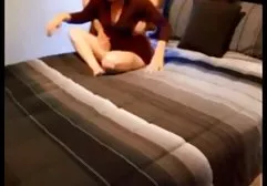 Bitch with a bald pussy herself jerks off