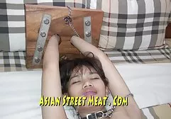 Baby with a beautiful booty Masturbates a phallus