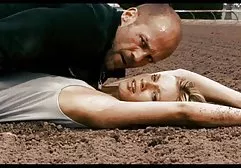 Hot blowjob and wild horse racing from muscular brunette with big boobs