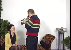 Gray-haired naked woman over 50 with pleasure gives young macho in the ass