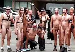 Masochist catches clips on tits and pussy