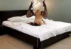 Woman aged with big belly shot hidden camera