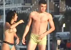 Mature blonde with small tits gets fucked hard on the couch